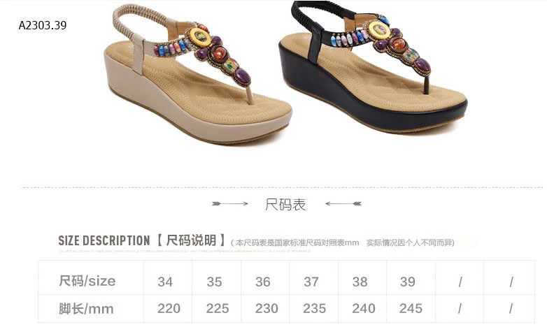 SANDAL ĐẾ XUỒNG BOHO SIKETU-sỉ 228k