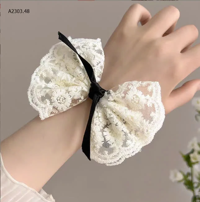 -Set dây buộc tóc Nơ ren dễ thươngsỉ 29k/set 2c 