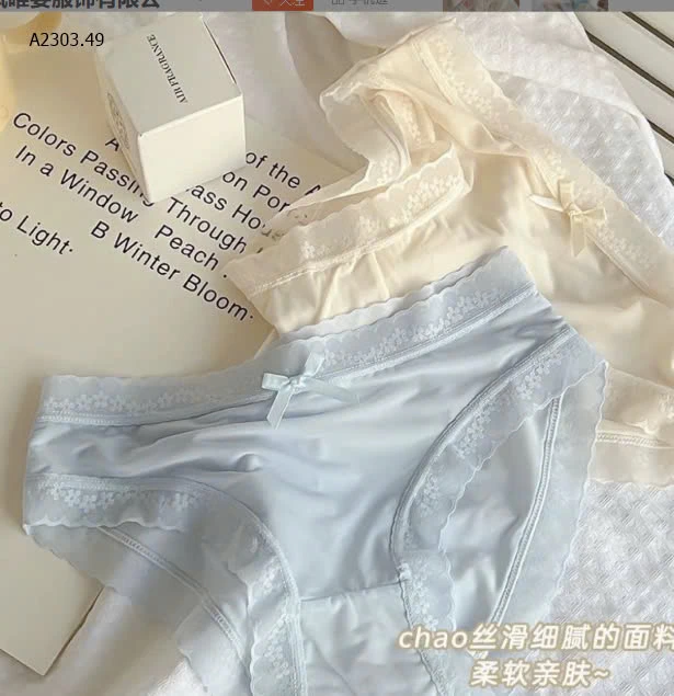 SET 10 QUẦN CHIP VIỀN REN MIX MÀU -sỉ 125k/set 10c mix màu