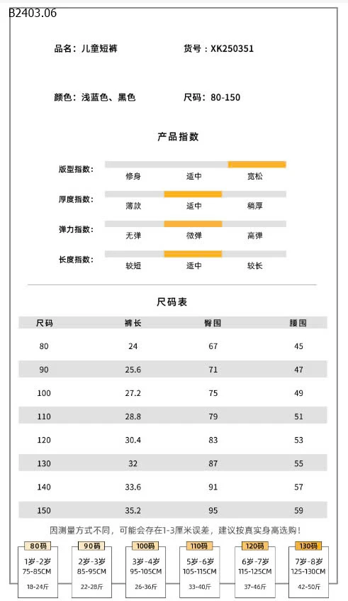 QUẦN SHORT JEAN CHO BÉ GÁI -sỉ 161k