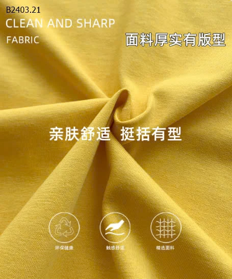 Áo phông vàng chữ tay phối kẻ sz đại -sỉ 125k