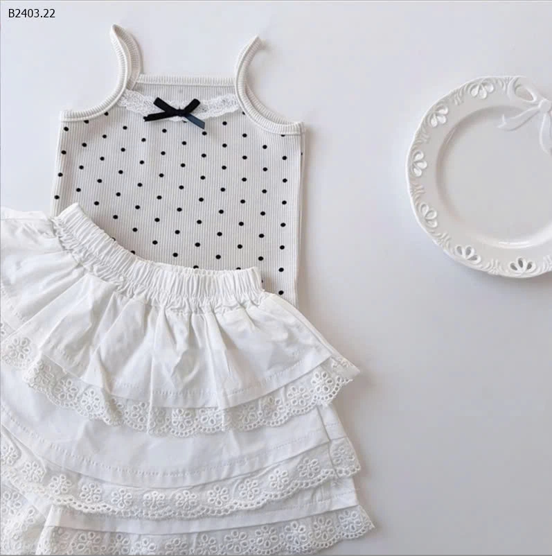 ÁO 2 DÂY CHẤM BI T&QKIDS-sỉ 103k