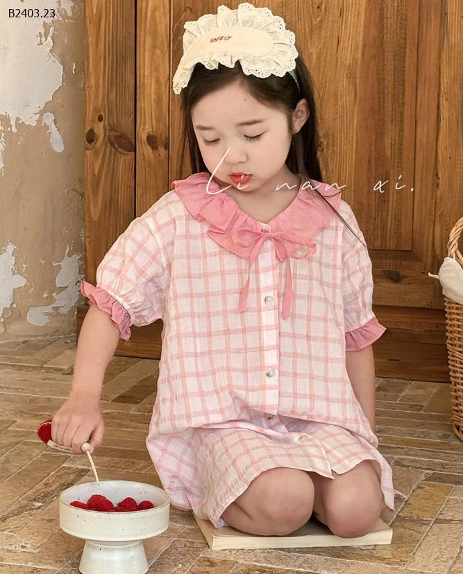 VÁY SUÔNG HỌA TIẾT CỔ BÈO BÉ GÁI-sỉ 158k