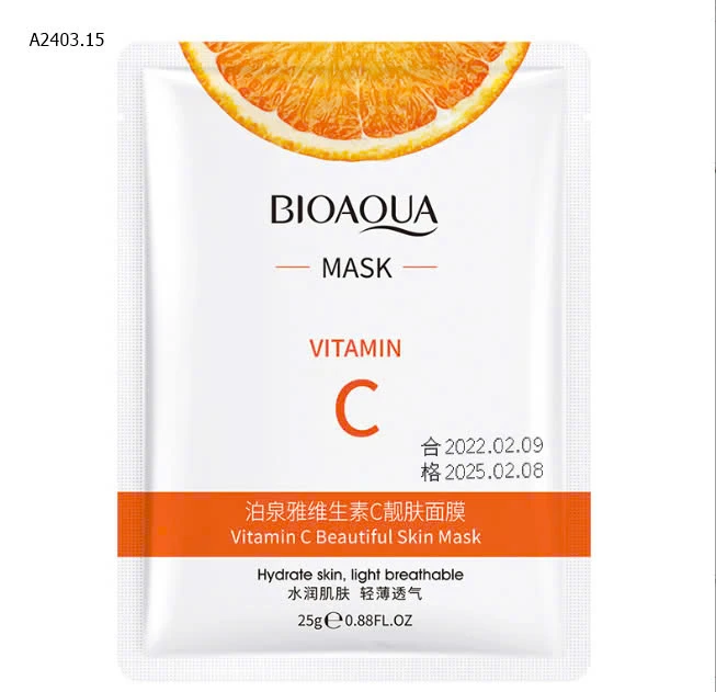 MẶT NẠ VITAMIN C BIOAQUA-sỉ 70k/set 20 miếng