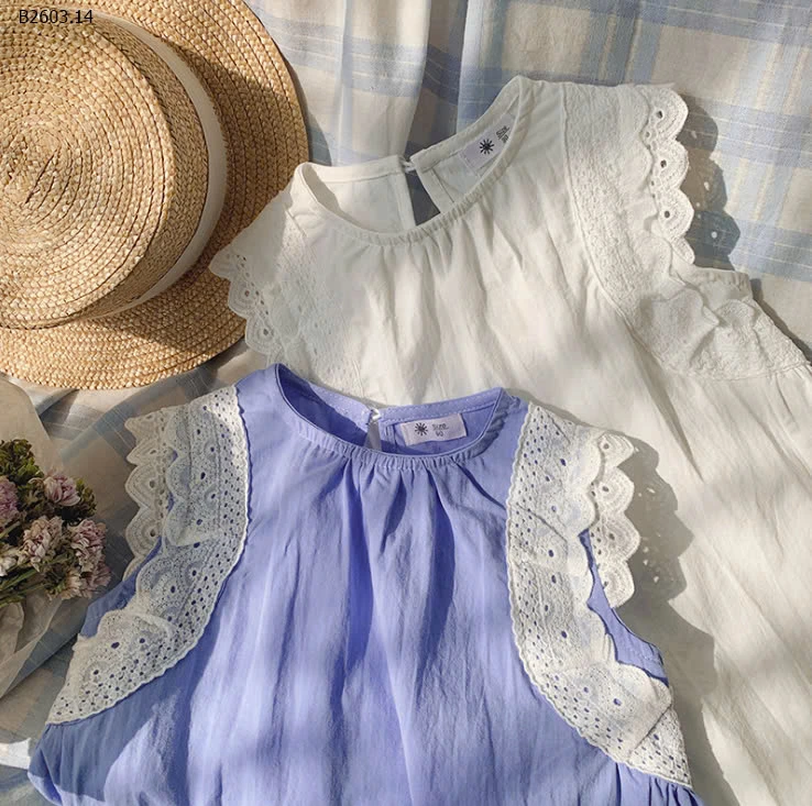 VÁY SÁT NÁCH VIỀN REN CHO BÉ GÁI-sỉ 123k