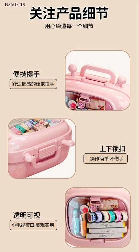 HỘP ĐỰNG ĐỒ TRANG ĐIỂM ĐA DI NĂNG CHO BÉ-sỉ 87k