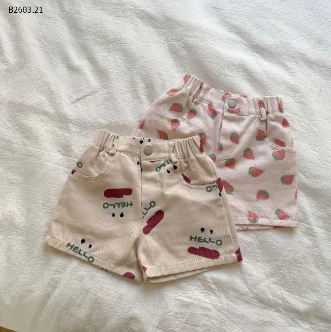QUẦN SHORT HỌA TIẾT CHO BÉ -sỉ 143k