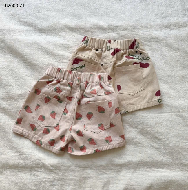 QUẦN SHORT HỌA TIẾT CHO BÉ -sỉ 143k