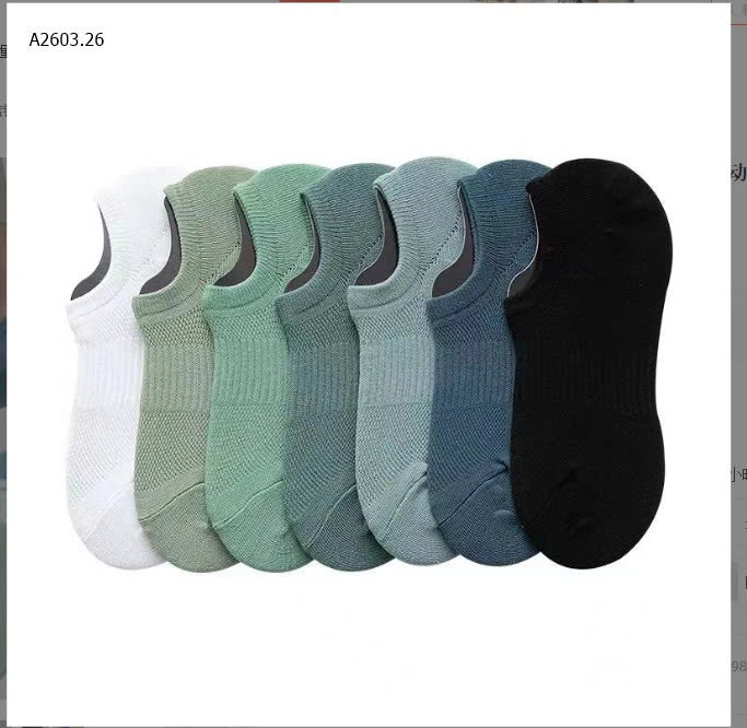 SET 10Đ TẤT NAM CỔ NGẮN -sỉ 65k/set 10 đôi mix màu