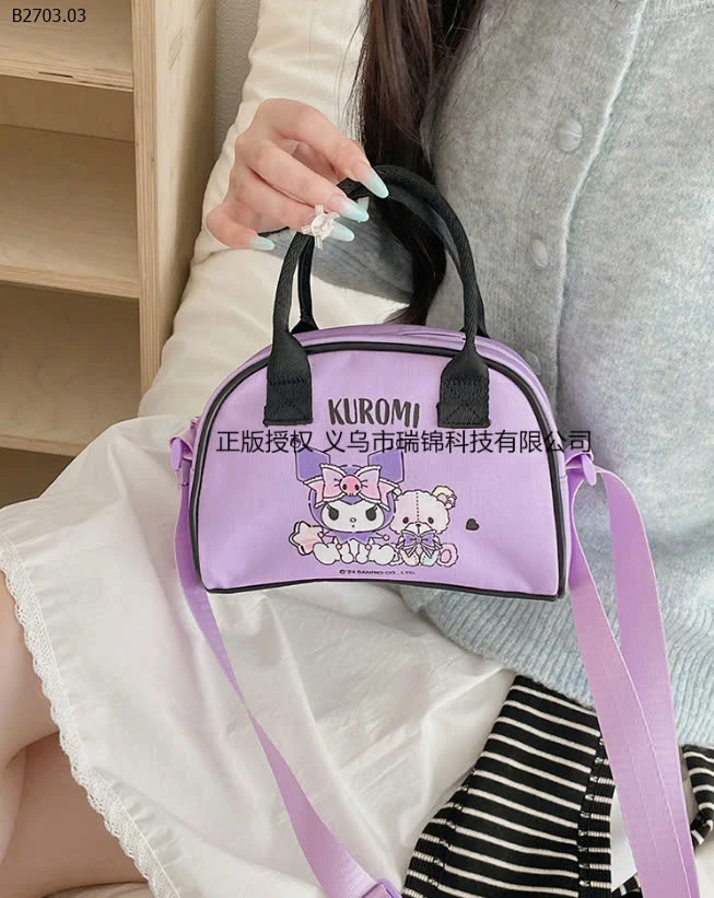TÚI ĐEO CHÉO KUROMI CHO BÉ GÁI-sỉ 103k