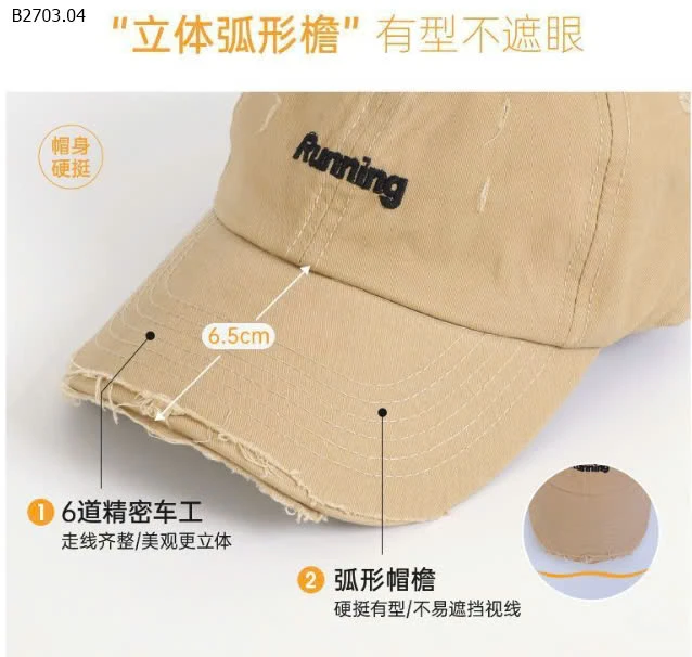 MŨ THÊU CHỮ CHO BÉ-sỉ 59k