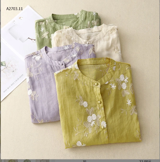 ÁO SƠ MI  HOA  NỮ-sỉ 159k