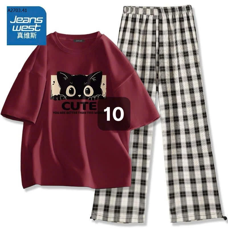 SET ÁO PHÔNG QUẦN KẺ JEAN.WEST-sỉ 290k