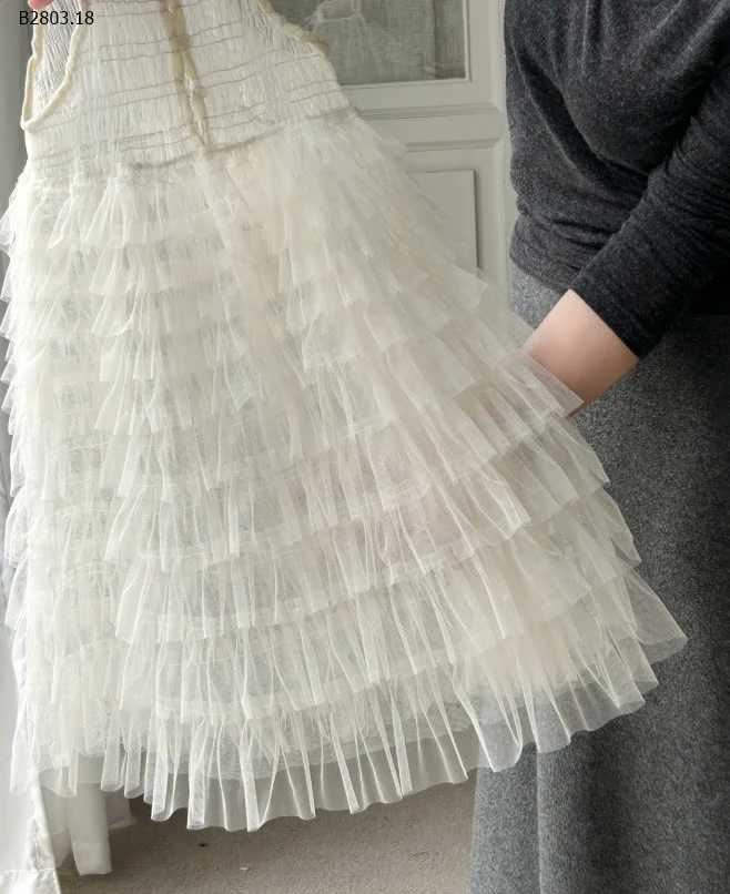 Váy dài trắng ngọt ngào cho bé-sỉ 198k