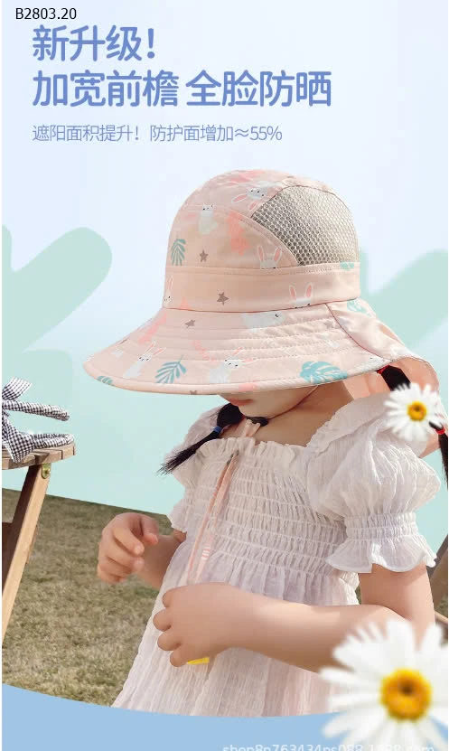 MŨ CHỐNG NẮNG IN HÌNH DỄ THƯƠNG0-sỉ 69k