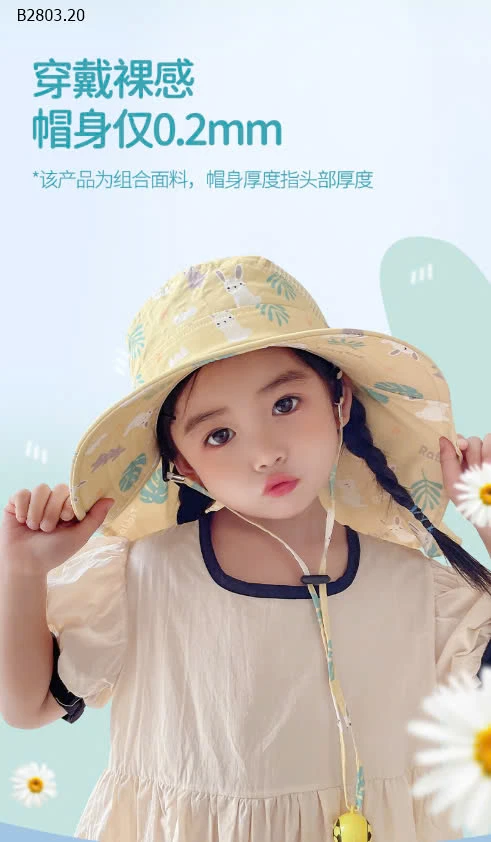 MŨ CHỐNG NẮNG IN HÌNH DỄ THƯƠNG0-sỉ 69k