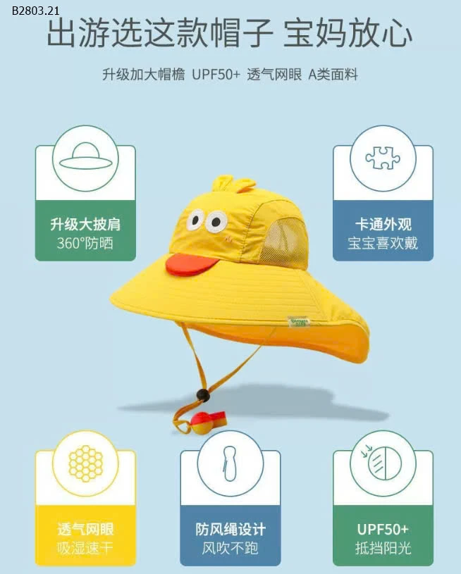 MŨ CHỐNG NẮNG TÁN RỘNG THÚ CƯNG-sỉ 58k