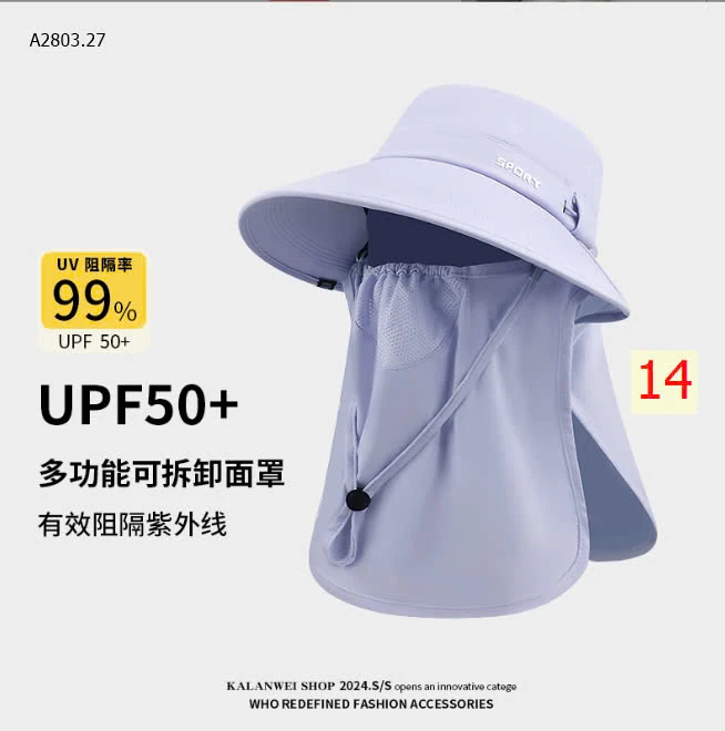 MŨ CHỐNG NẮNG CHÙM CỔ NAM, NỮ-sỉ 118k