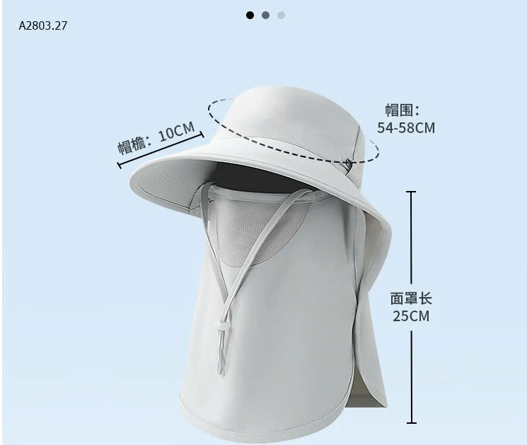 MŨ CHỐNG NẮNG CHÙM CỔ NAM, NỮ-sỉ 118k