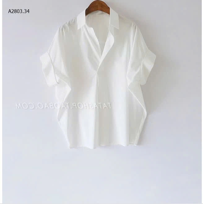 SƠ MI TRẮNG DÁNG SUÔNG. -sỉ 87k