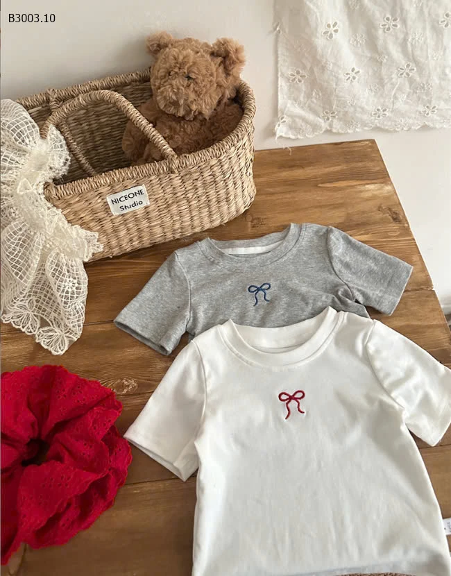 Áo phông nơ dễ thương cho bé -sỉ 110k