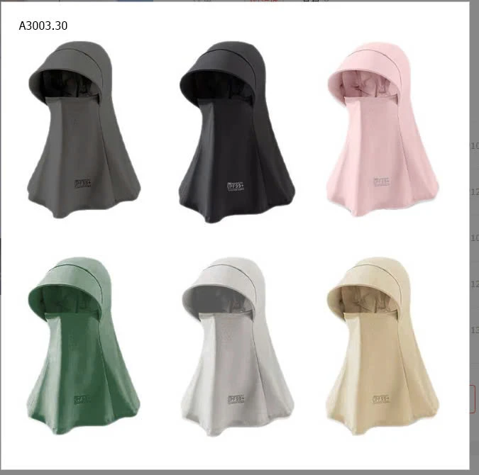 KHẨU TRANG MŨ CHỐNG UV50+-sỉ 50k