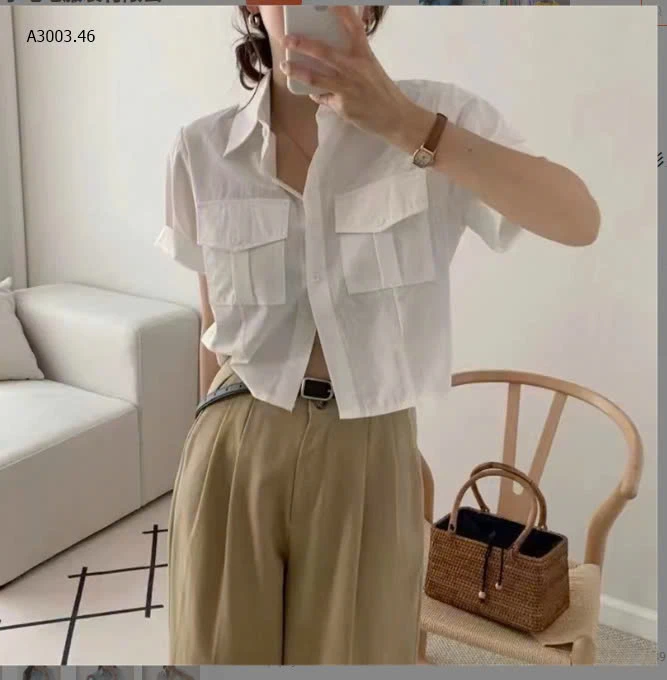 ÁO SƠ MI CỘC TAY DÁNG CRT -sỉ 125k