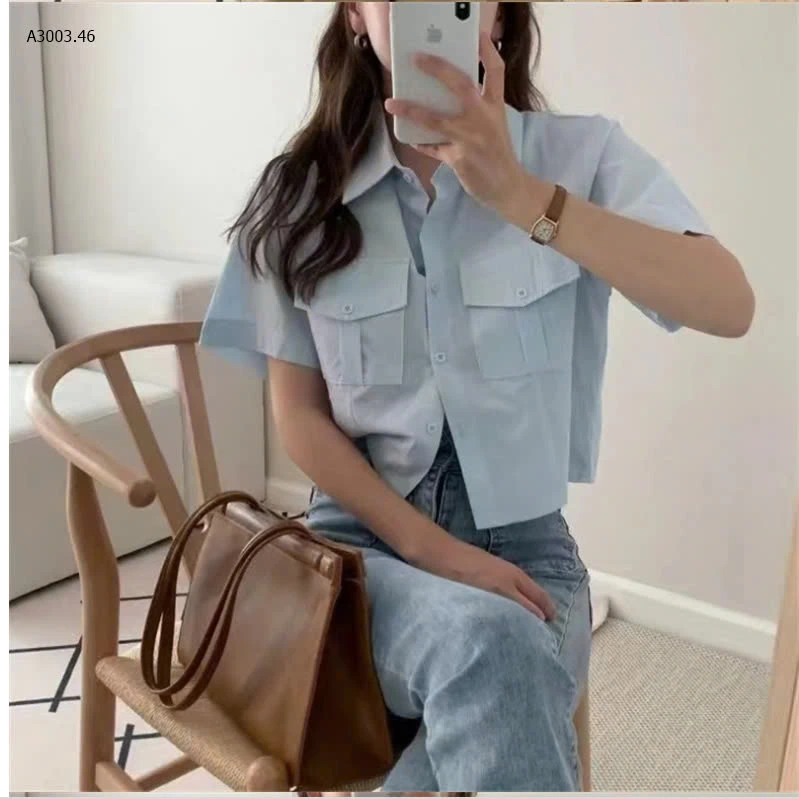 ÁO SƠ MI CỘC TAY DÁNG CRT -sỉ 125k