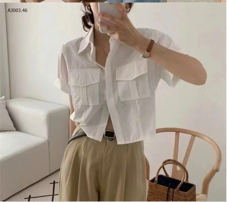 ÁO SƠ MI CỘC TAY DÁNG CRT -sỉ 125k