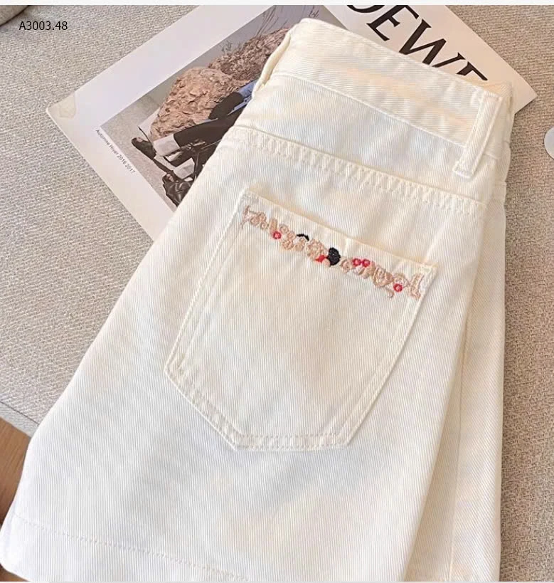 QUẦN SHORT TRẮNG THÊU HOA-sỉ 170k