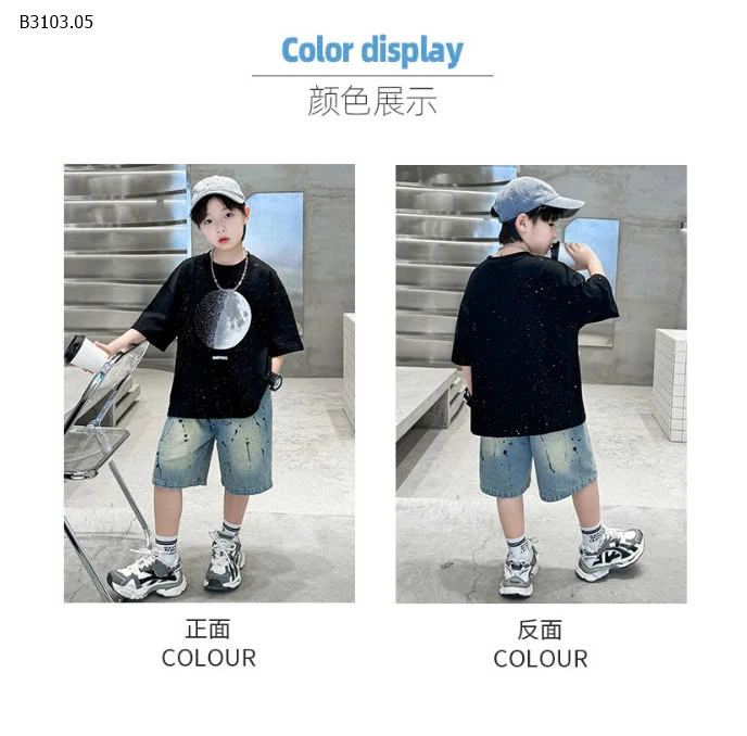 ÁO PHÔNG CỘC TAY MẶT TRĂNG CHO BÉ TRAI SZ ĐẠI-sỉ 134k