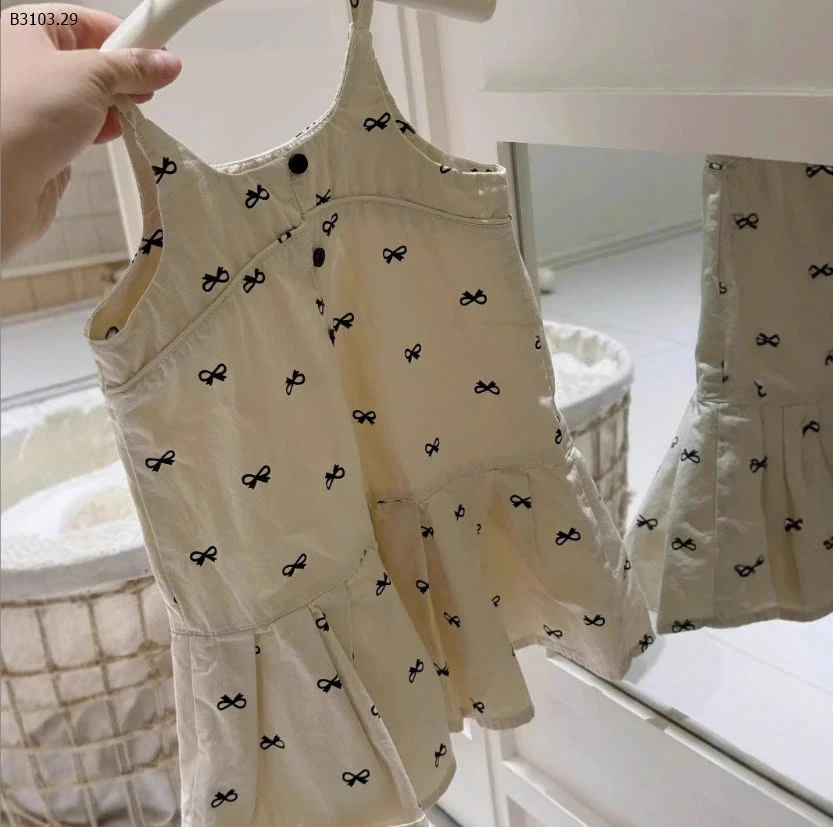 Váy 2s chấm nơ xinh -sỉ 121k