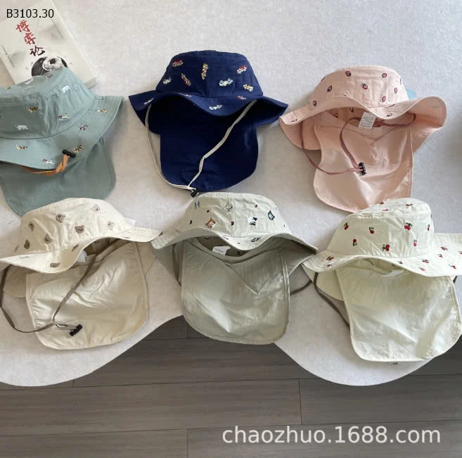 MŨ CHỐNG NẮNG THÊU HỌA TIẾT NEW 2025 -sỉ 106k