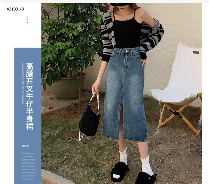 CHÂN VÁY JEAN DÁNG DÀI-sỉ 133k