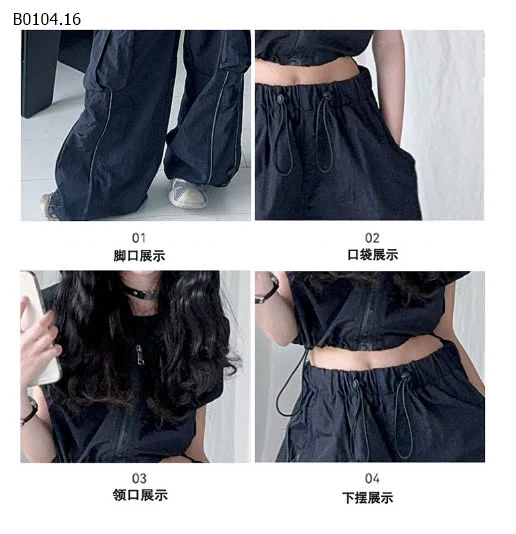 SET ÁO KHOÁC 3 LỖ MIX QUẦN TÚI HỘP-sỉ 255k