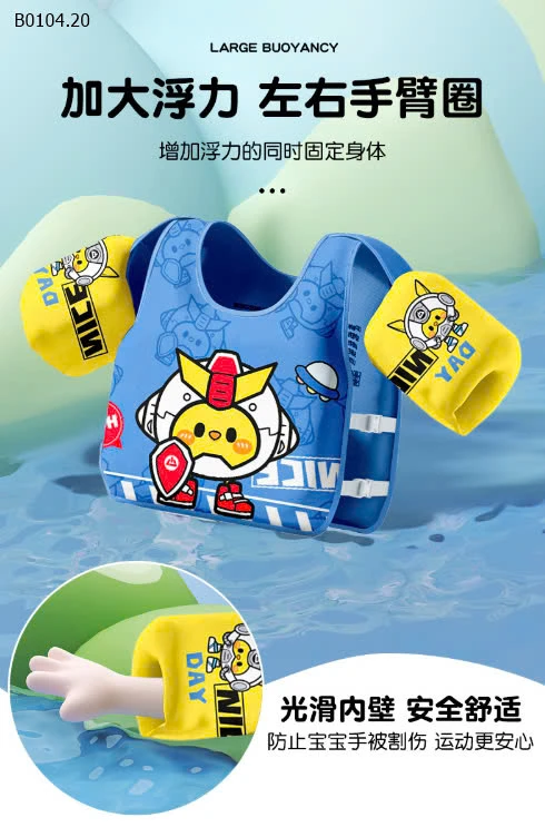 ÁO PHAO TẬP BƠI CHO BÉ-sỉ 106k