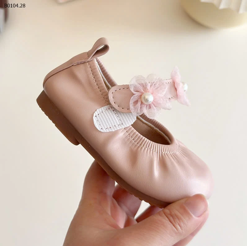 GIÀY BÚP BÊ GẮN HOA QUAI DÁN CHO BÉ GÁI-sỉ Sz 16-20 : 135k            Sz 21-25 : 145k