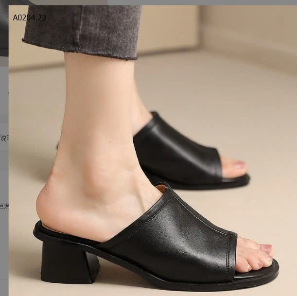 DÉP QUAI DA BẢN TO GÓT VUÔNG NỮ-sỉ 130k