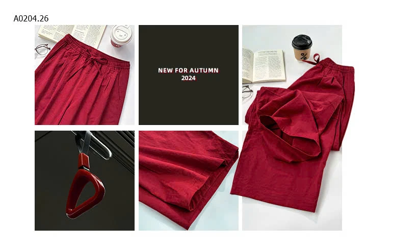 QUẦN SUÔNG CẠP CHUN DÂY RÚT CHO NỮ -sỉ 119k