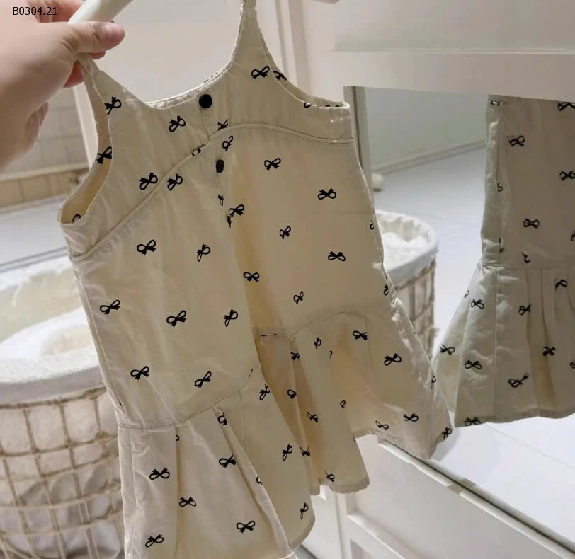 VÁY 2 DÂY NƠ XINH CHO BÉ GÁI-sỉ 124k