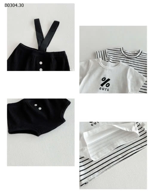 SET QUẦN YẾM MIX ÁO THUN CHO BÉ-sỉ 133k