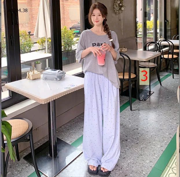 QUẦN ỐNG RỘNG NỮ CHẤM BI -sỉ 115k