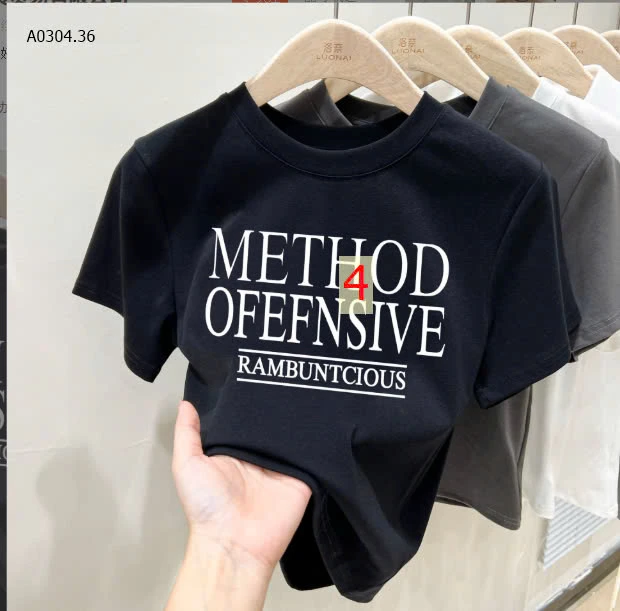 ÁO CỘC TAY IN CHỮ CHO NỮ -sỉ 122k