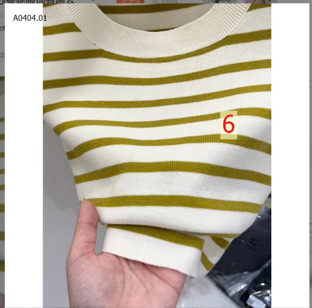 ÁO KẺ CỔ TRÒN -sỉ 55k