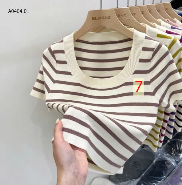 ÁO KẺ CỔ TRÒN -sỉ 55k