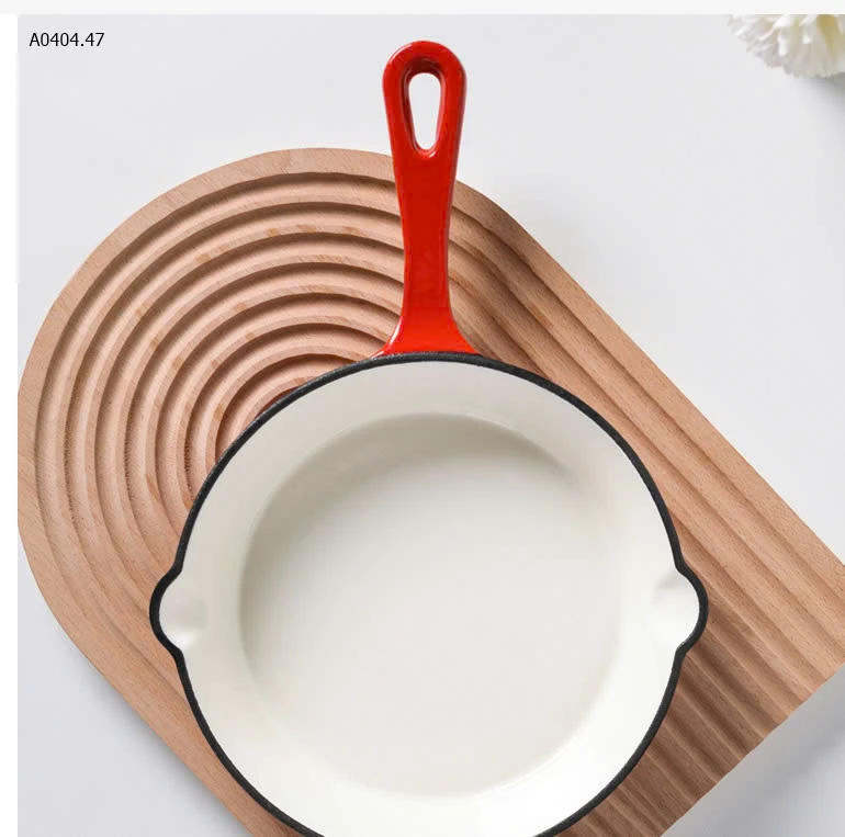 Chảo gang đỏ nhà Kitchen happiness-sỉ 178k