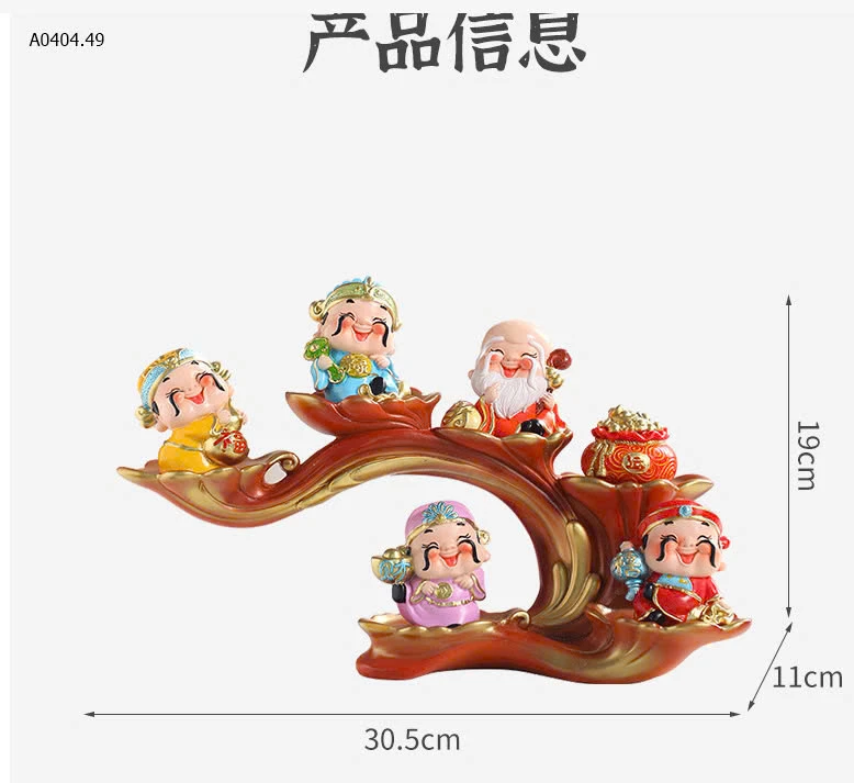 BỘ TƯỢNG 5 ÔNG THẦN TÀI-sỉ 235k