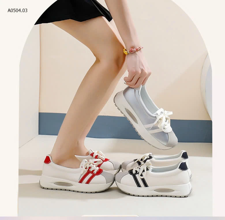 Giày thể thao lười đế cao -sỉ 136k