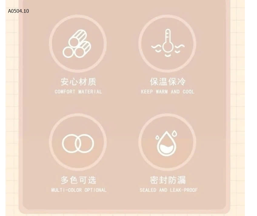 CỐC GIỮ NHIỆT DỄ THƯƠNG CÓ TAY CẦM-sỉ 109k