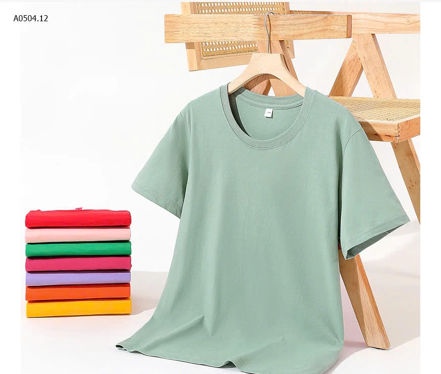 BST ÁO PHÔNG MÀU TRƠN CỘC TAY  NỮ VẢI UNI-sỉ 79k